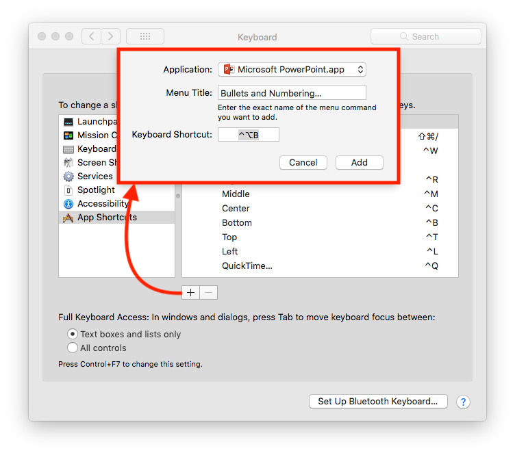 keyboard shortcut for insert picture in powerpoint mac